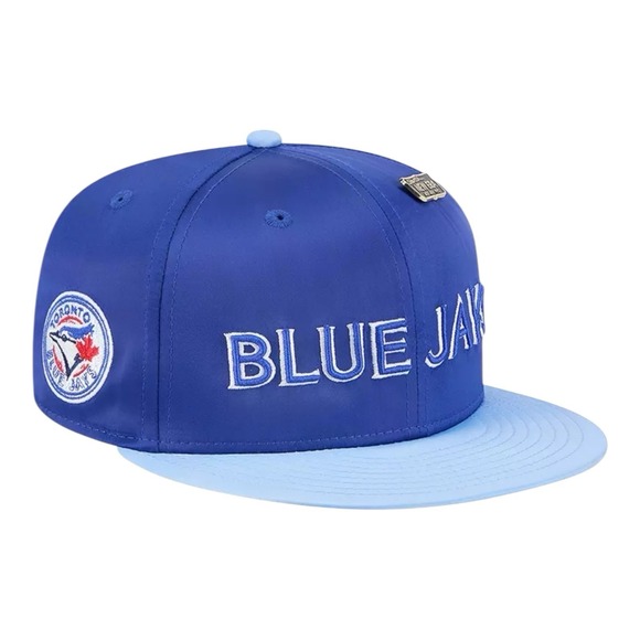 New Era Other - New Era 59FIFTY Toronto Blue Jays Satin Hat Cap‎ Fitted Mens Sz 7 Blue 2-Tone